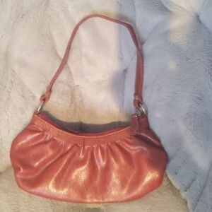 Camel color clutch handbag Chateau brand